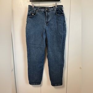 Vintage GLORIA VANDERBILT JEANS Women Size 16 S Straight Leg Washed Blue‎ Denim
